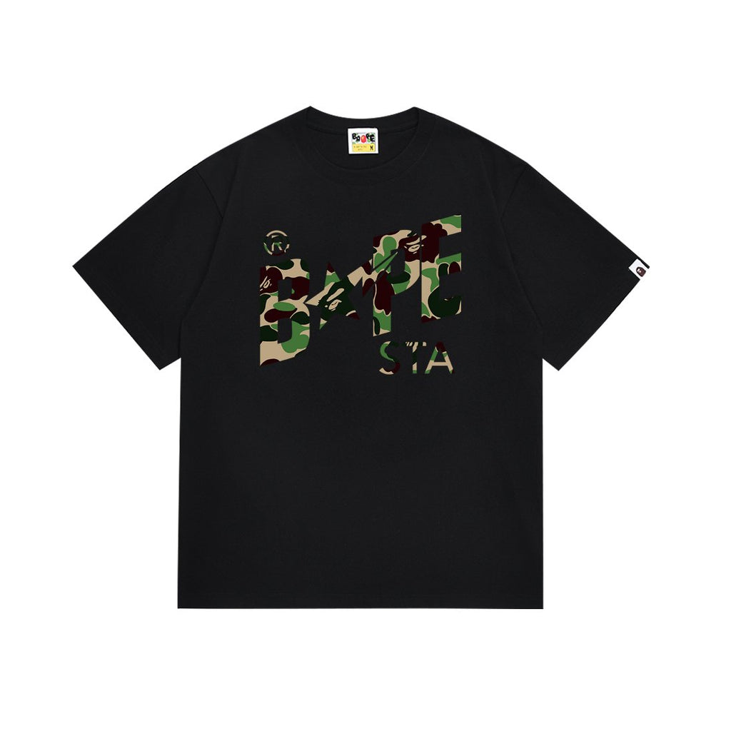 BAPE Green Camo Star Graphic T-Shirt — front