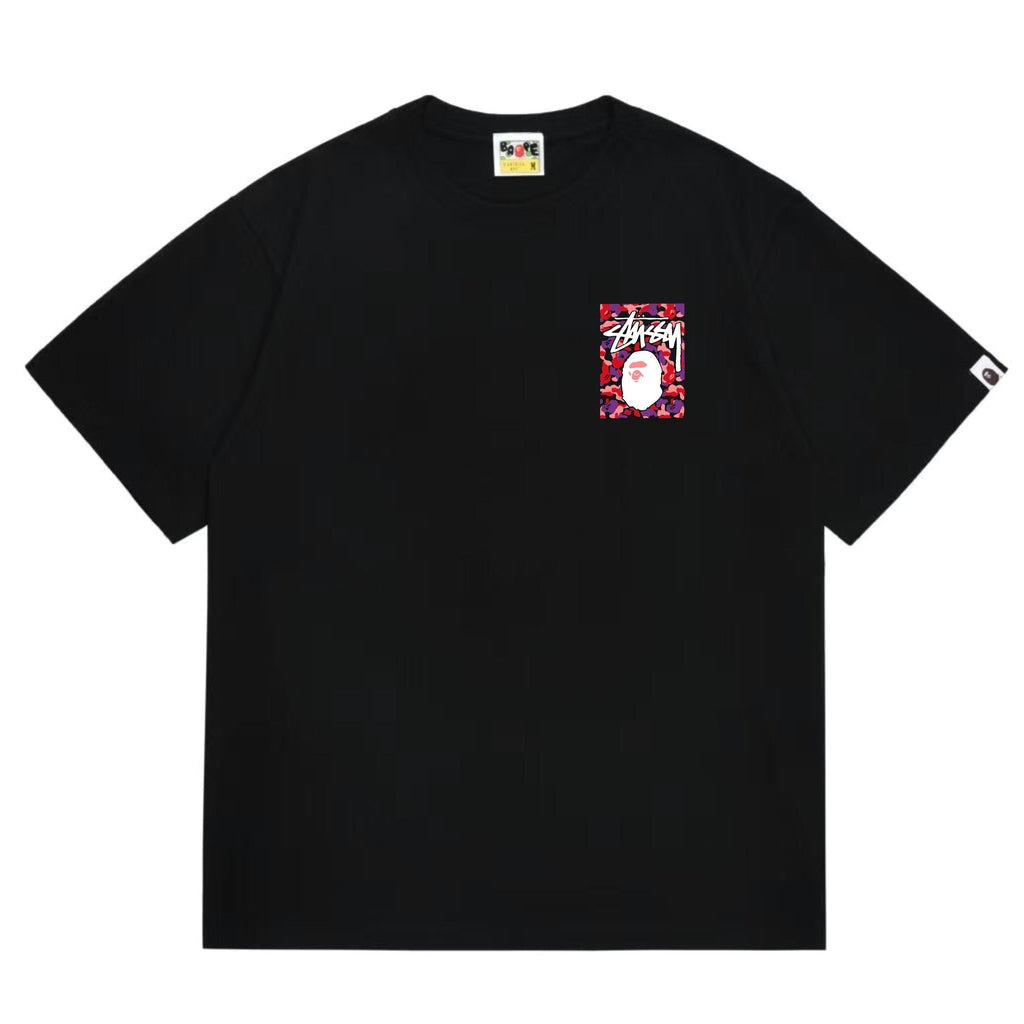 BAPE Warm Camo Ape Graphic Short-Sleeve T-Shirt — front