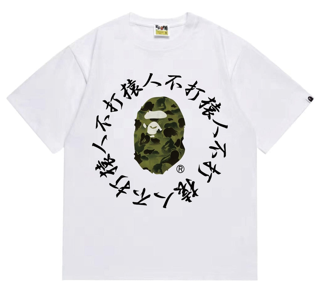 BAPE Face & Circular Text Graphic T-Shirt — front