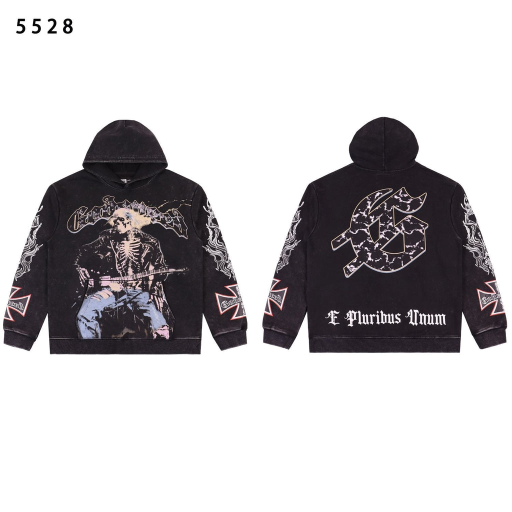 Godspeed Skeleton Guitarist Graphic Hoodie — back