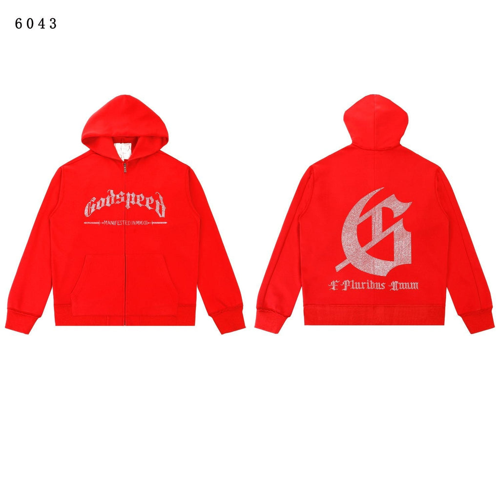 Godspeed E Pluribus Unum Eagle Zip Hoodie — front