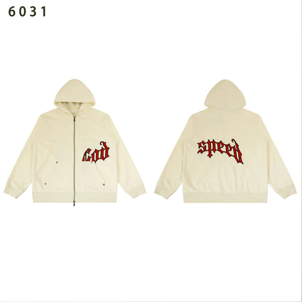 Godspeed Contrast Gothic Zip Hoodie — front