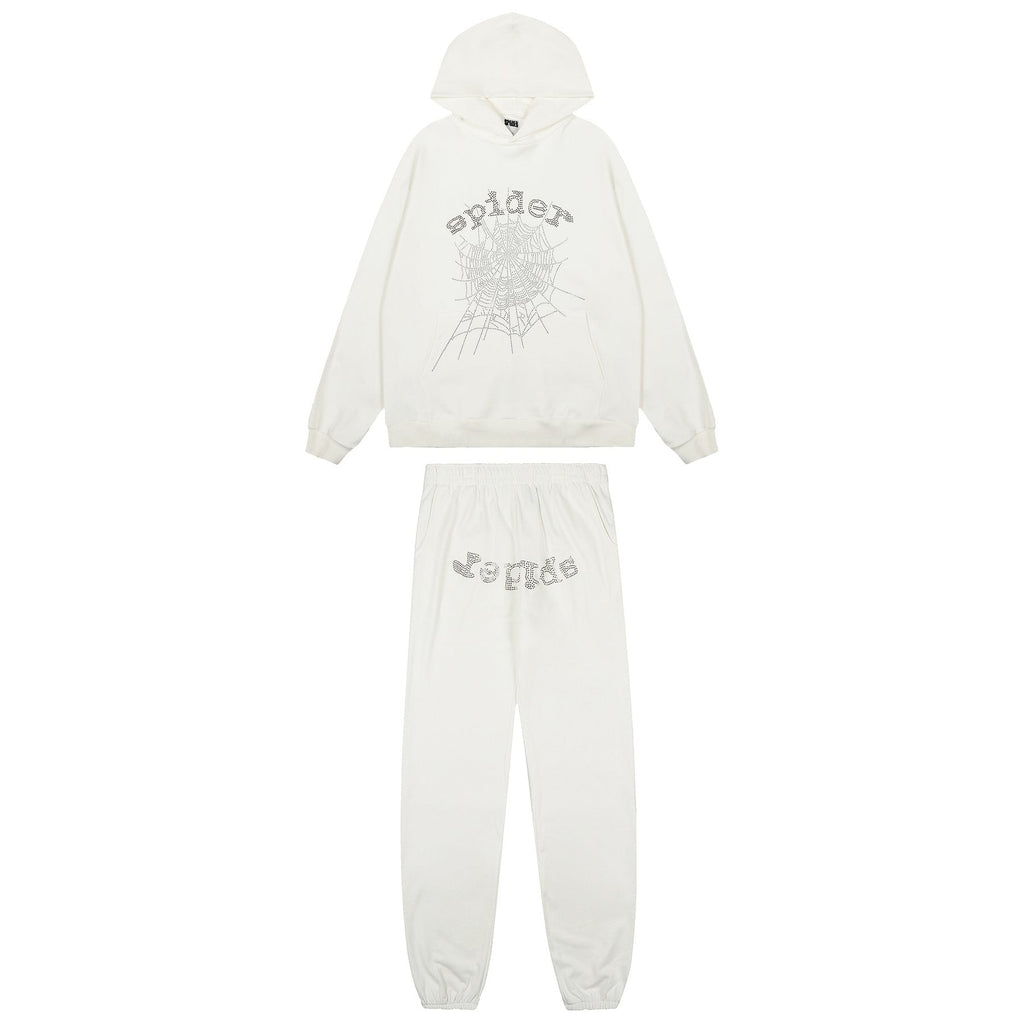 Sp5der Spider Web Graphic Hoodie & Sweatpants Set — front