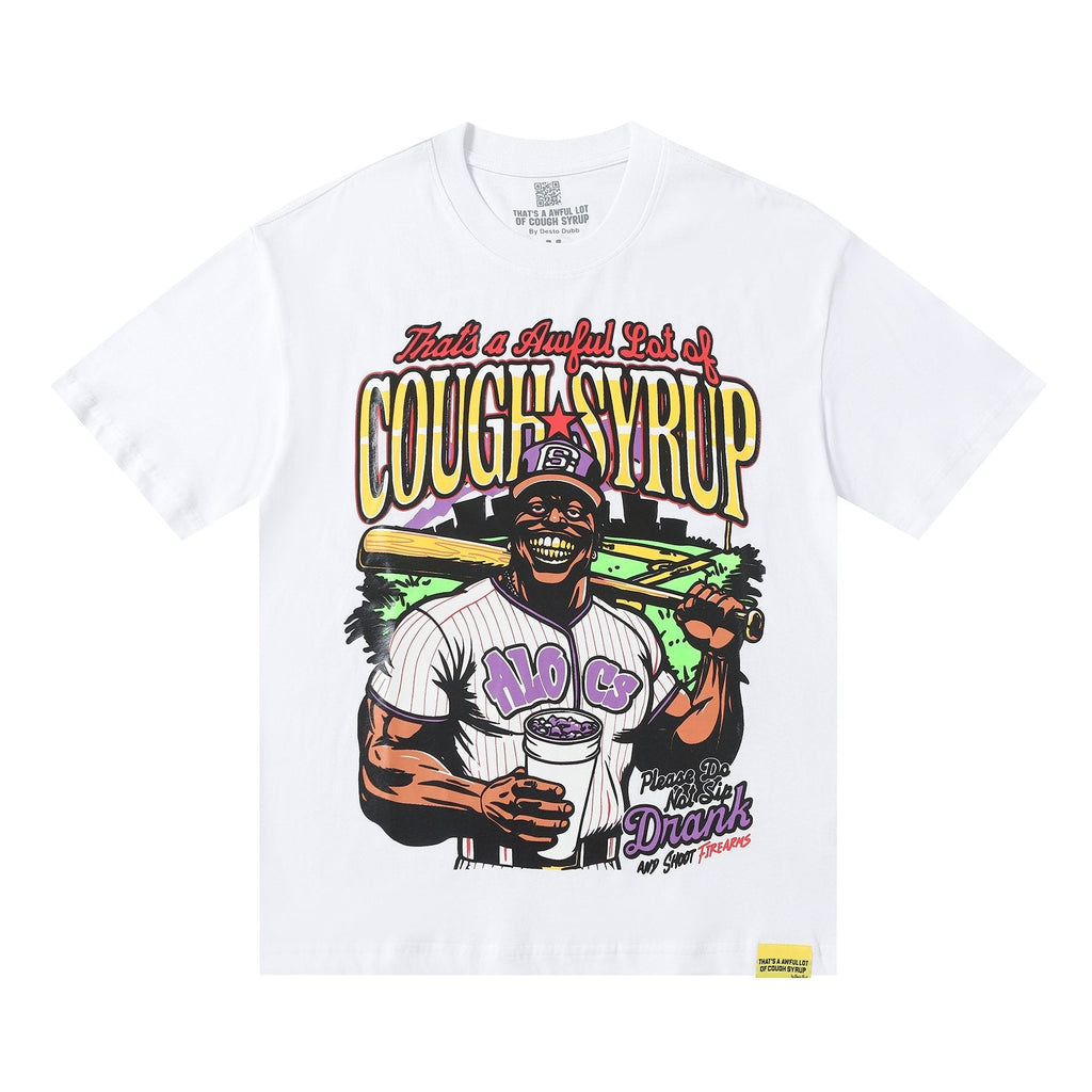 THAT'S A AWFUL LOT OF COUGH SYRUP Baseball Graphic T-Shirt — front