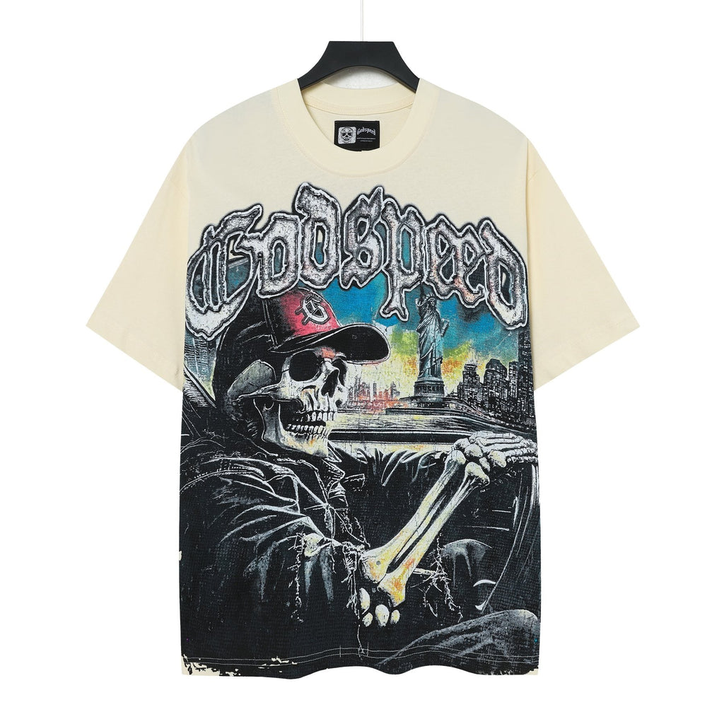 Godspeed Skull City Back Graphic T-Shirt — front