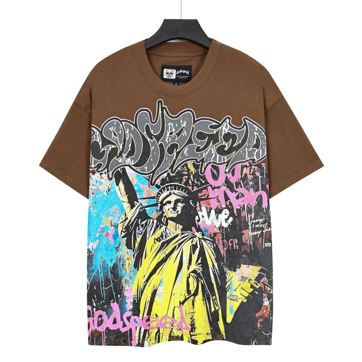Godspeed Statue of Liberty Graphic T-Shirt — front