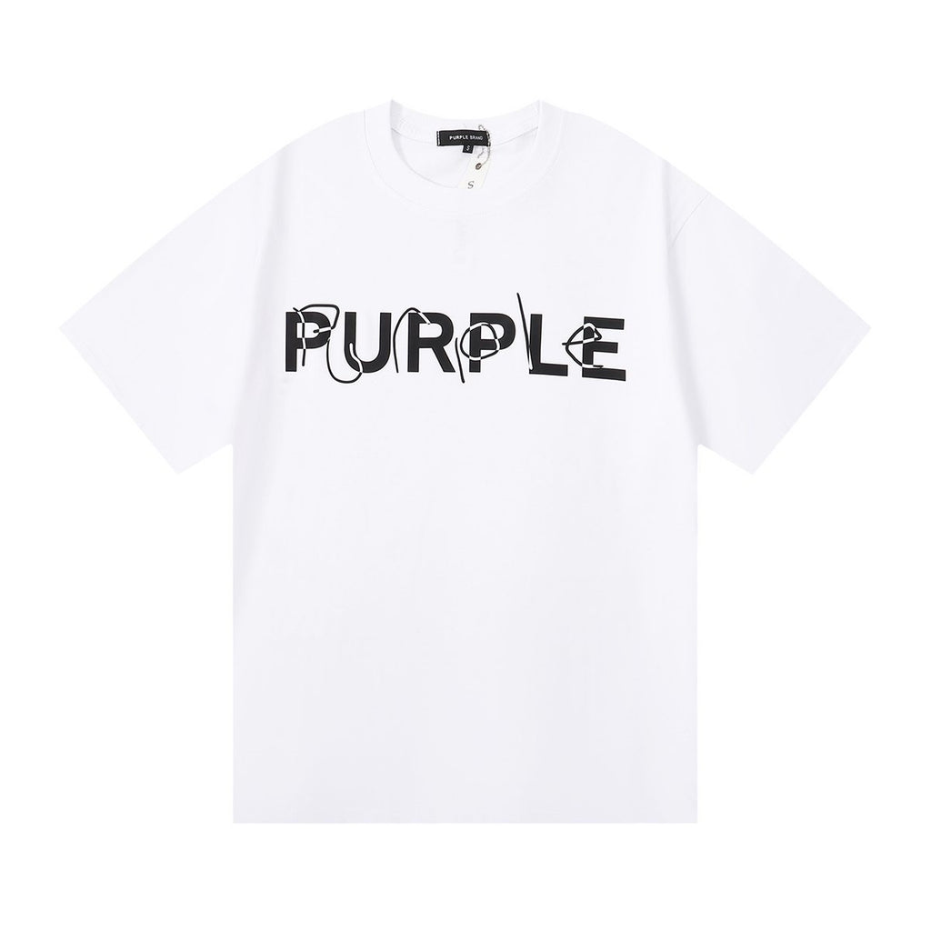 Purple Brand Wordmark Graphic Short-Sleeve T-Shirt — front