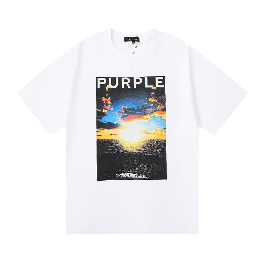 Purple Brand Ocean Sunrise Graphic Short-Sleeve T-Shirt — front