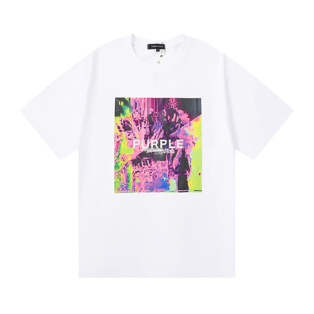 Purple Brand Abstract Graphic T-Shirt — front