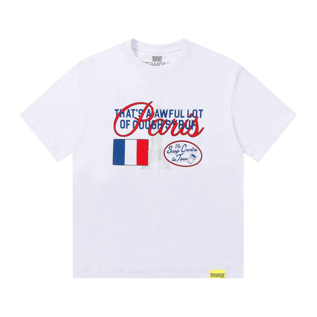 THAT'S A AWFUL LOT OF COUGH SYRUP Eiffel Tower Graphic T-Shirt — front