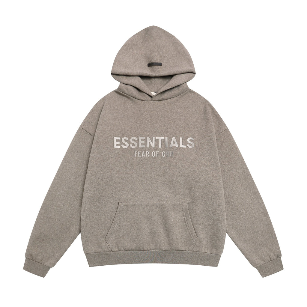 Essentials Fear of God Embossed Wordmark Pullover Hoodie — hero