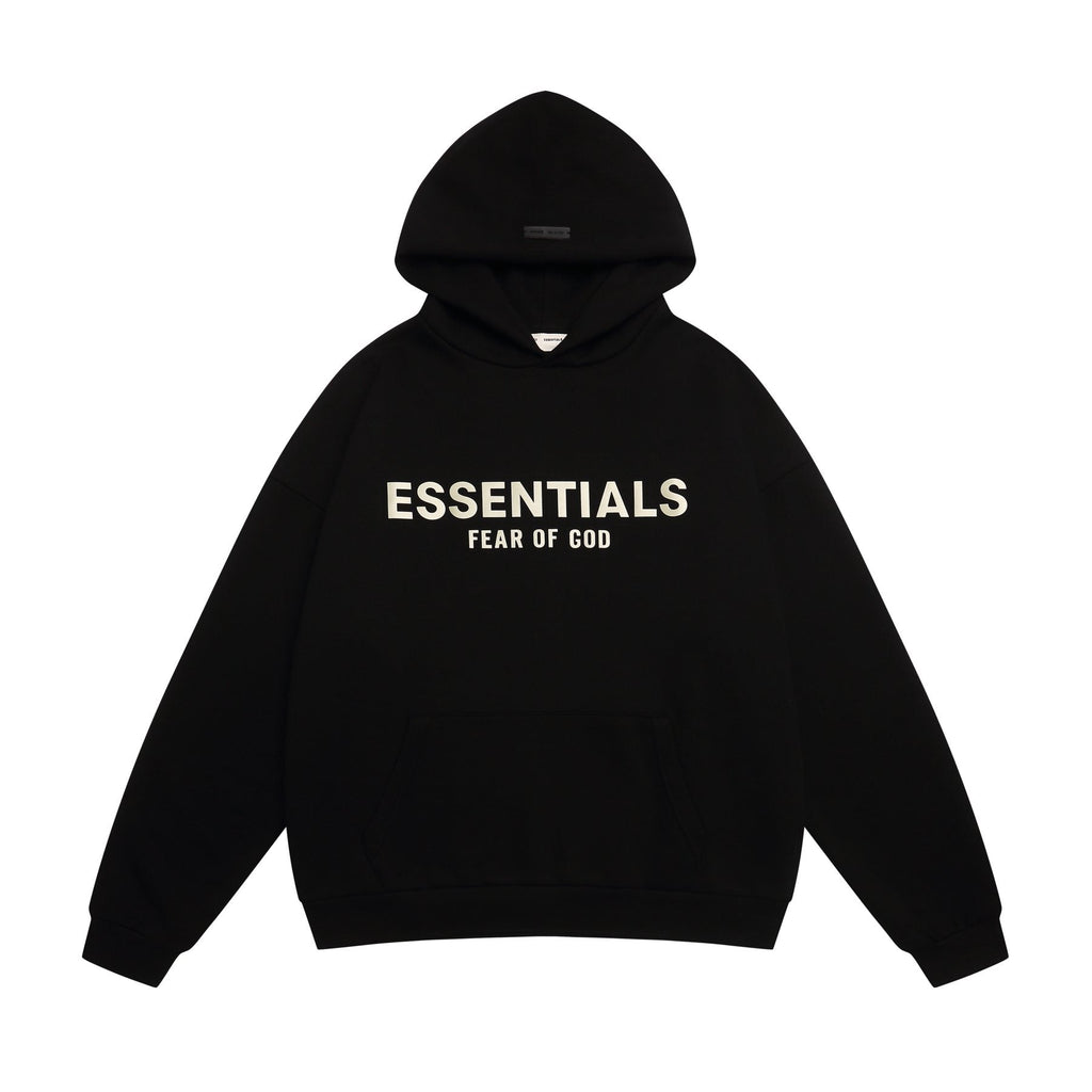 Essentials Fear of God Embossed Wordmark Pullover Hoodie — front