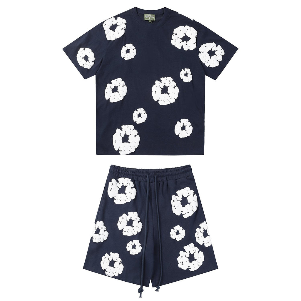 DENIM TEARS Floral Cloud Print Short-Sleeve Set — front