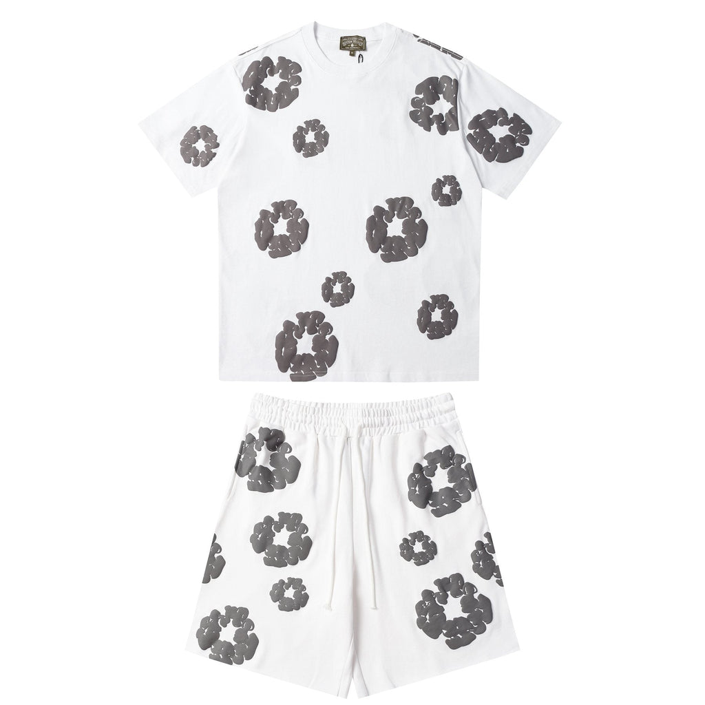 DENIM TEARS Cotton Wreath Graphic Short-Sleeve Set — front