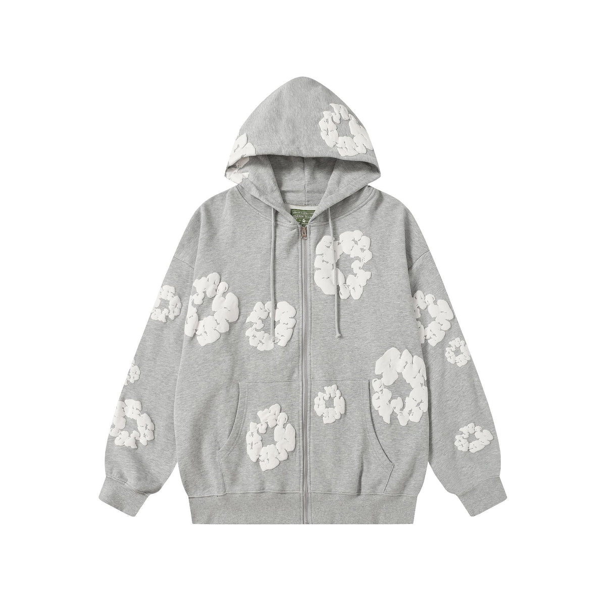 DENIM TEARS Floral Zip Hoodie — front