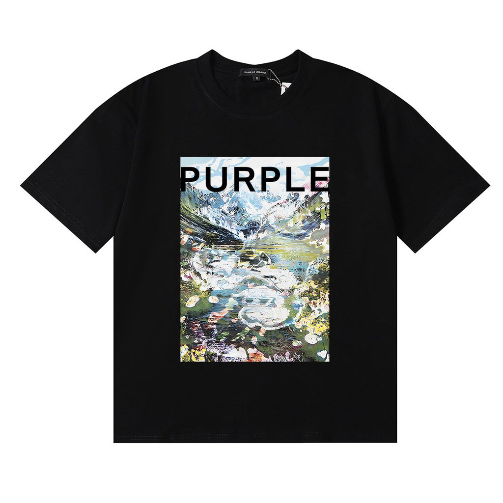 Purple Brand Landscape Graphic Short-Sleeve T-Shirt — front