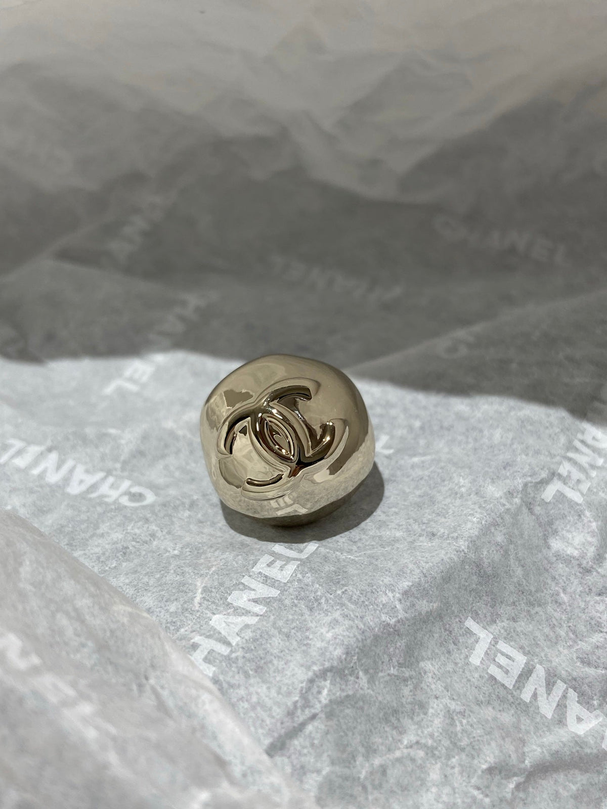 Chanel Sphere Stud Gold Double C Earrings