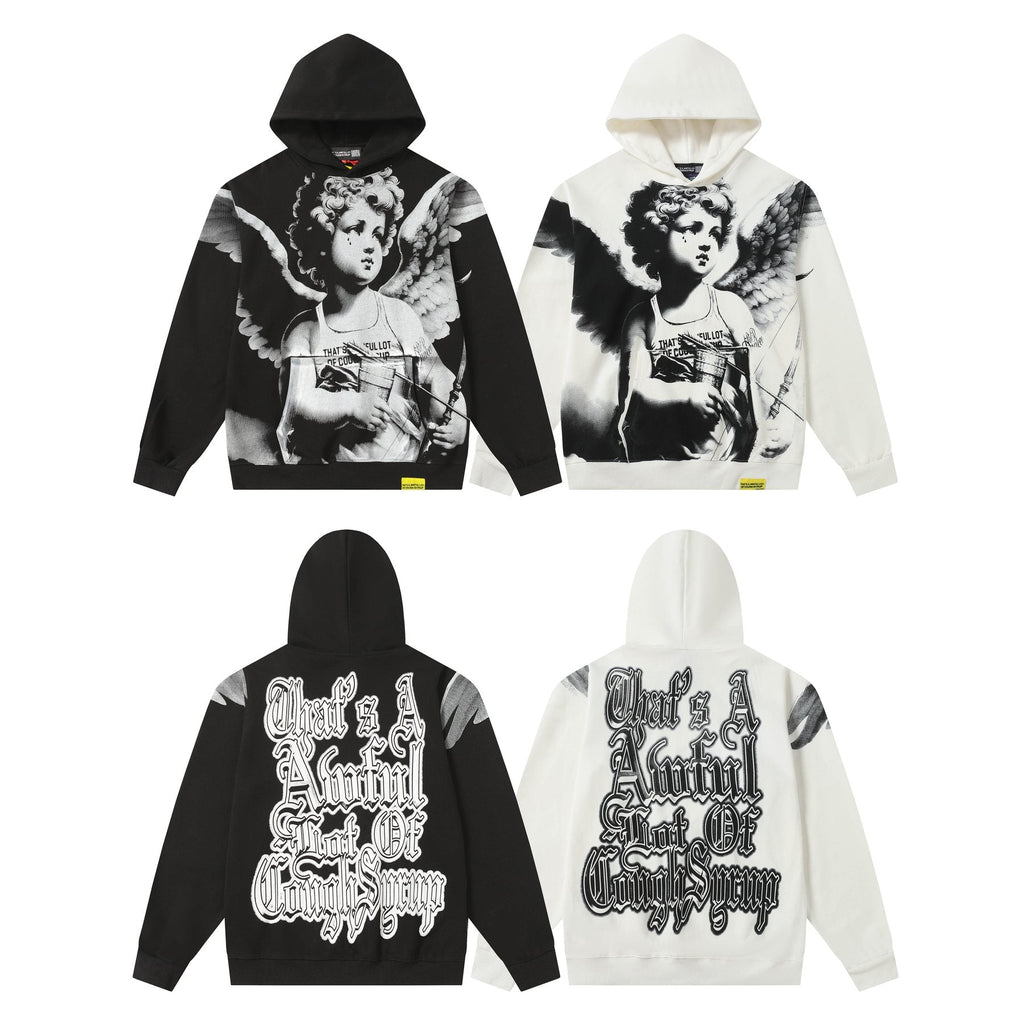 THAT'S A AWFUL LOT OF COUGH SYRUP Angel Graphic Hoodie — comparison