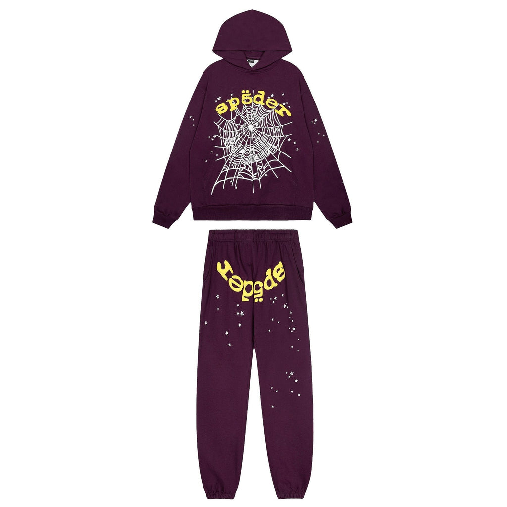 Sp5der Spiderweb Graphic Hoodie & Sweatpants Set — hero