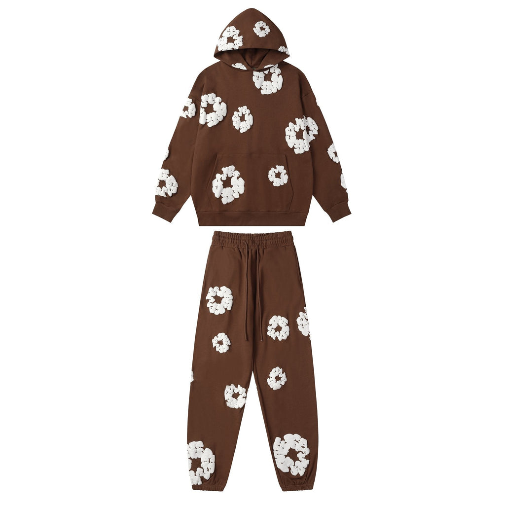 DENIM TEARS Floral Graphic Hoodie & Sweatpants Set — front