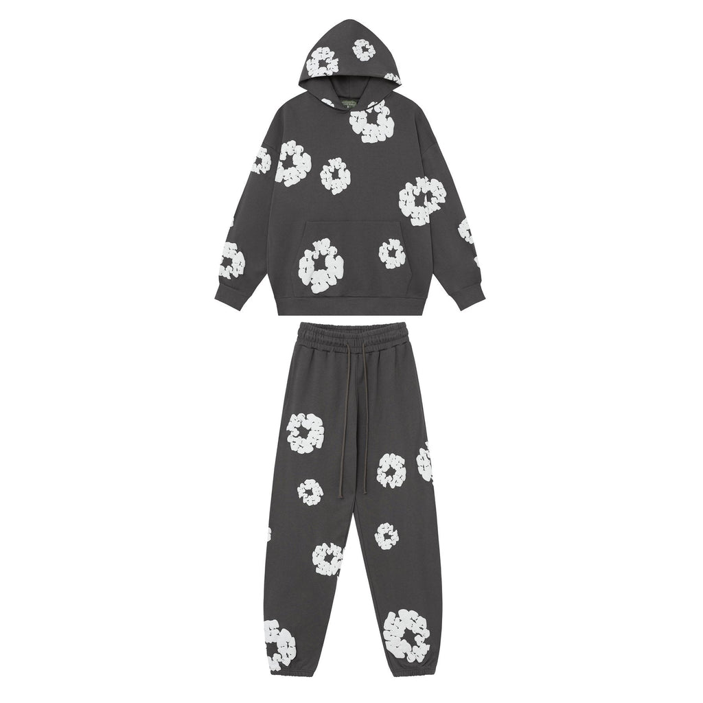 DENIM TEARS Floral Graphic Hoodie & Sweatpants Set — front