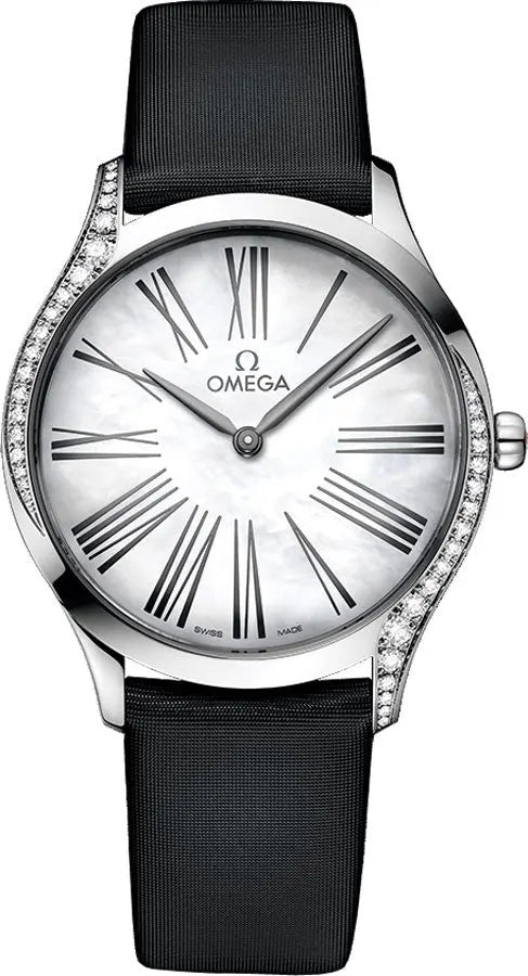 Omega De Ville Diamond Bezel Black Fabric