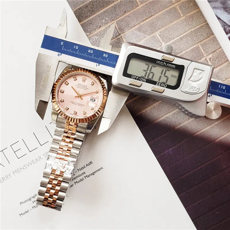 dial two Rolex Pink Diamond Datejust - Hình 2