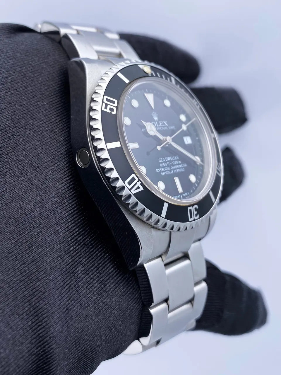 stainless Rolex Sea-Dweller Black Dial - Hình 3