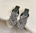 Gucci Monogram Low-Heeled Slingback Sandals — hero