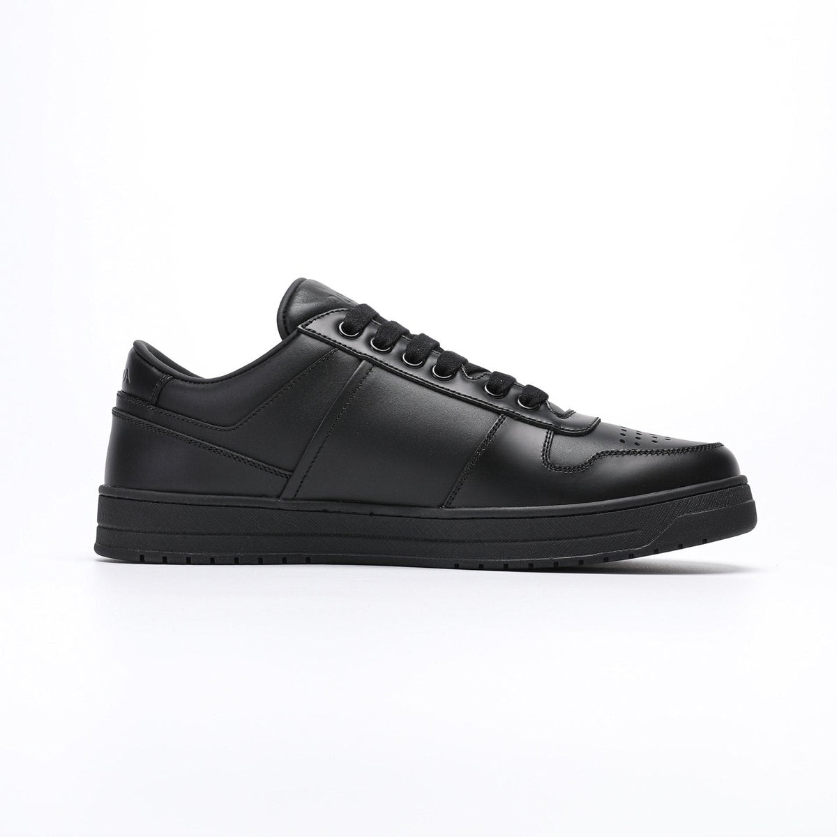 Prada Black Perforated Low-Top Sneakers — side