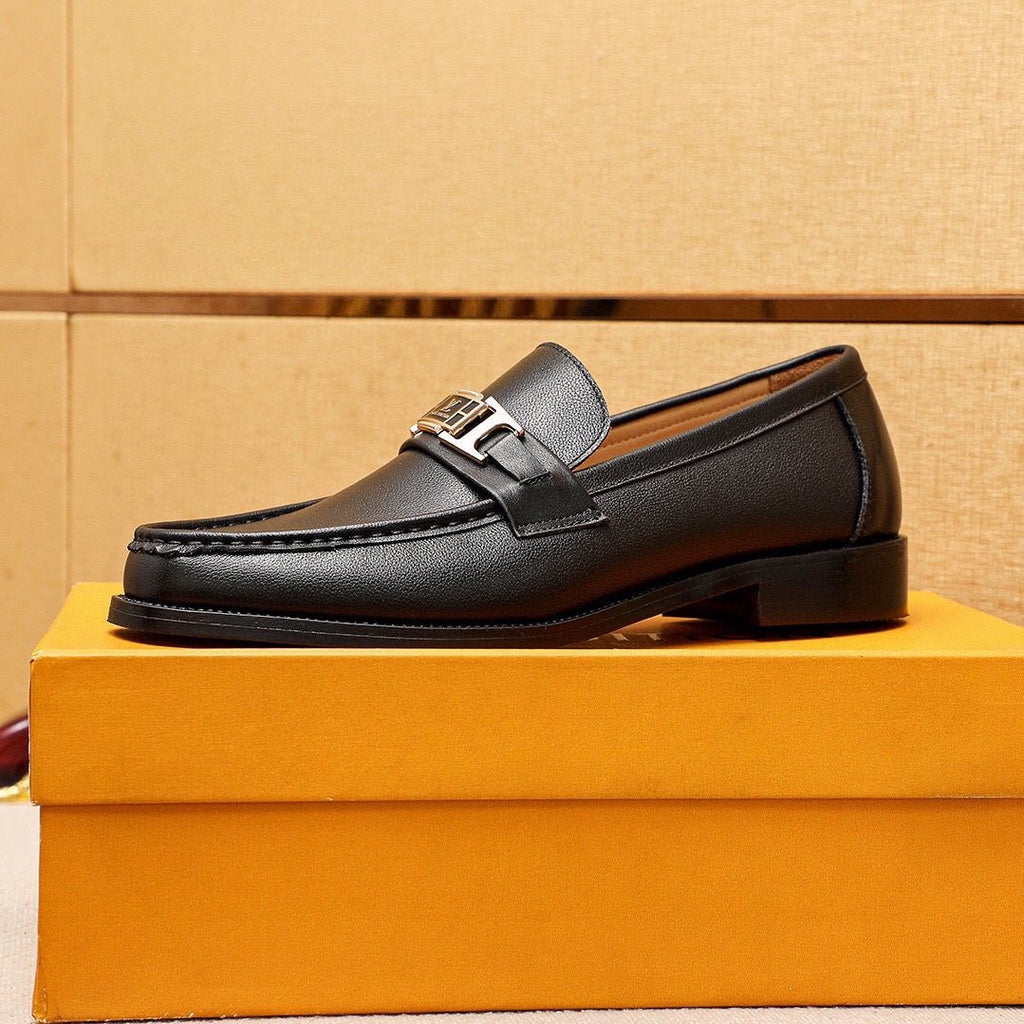 Louis Vuitton Black Hardware Loafers — side