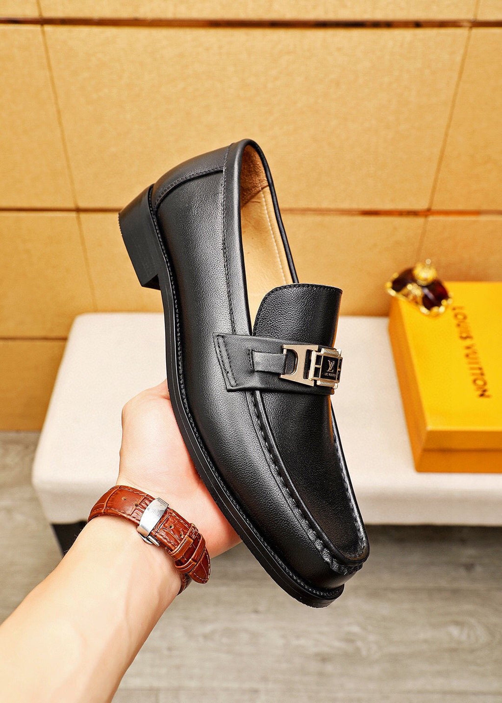 Louis Vuitton Black Hardware Loafers — model