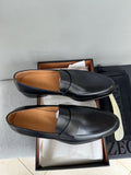 ZEGNA Black Leather Loafers — hero