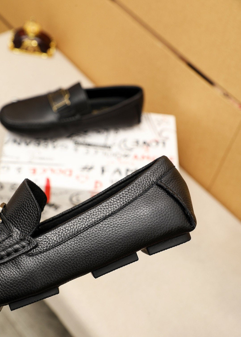 Dolce & Gabbana Black Buckle Loafers — back