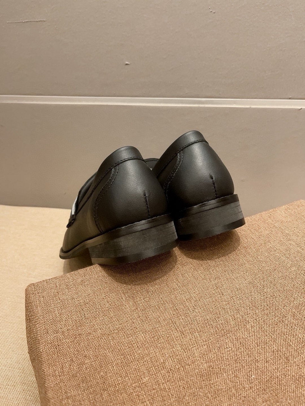 Louis Vuitton Black Buckle Loafers — back