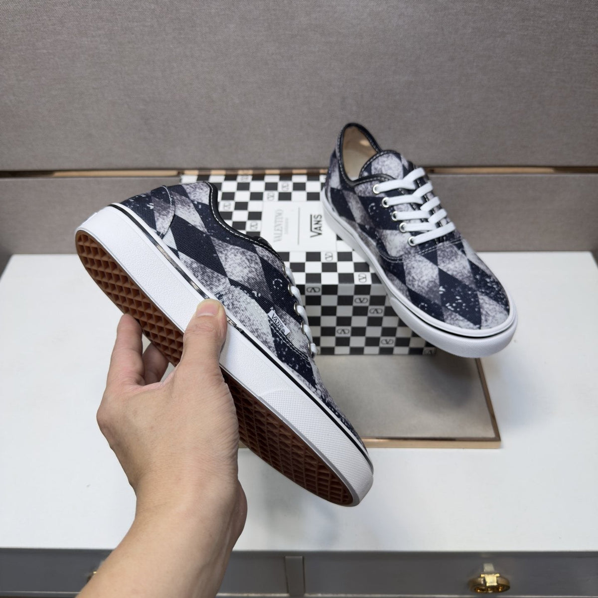 Vans Geometric Patchwork Low-Top Sneakers — detail