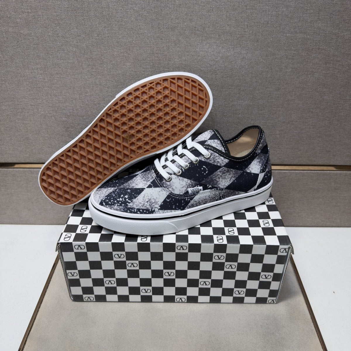 Vans Geometric Patchwork Low-Top Sneakers — side
