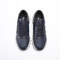 Prada Navy Textured Low-Top Sneakers — hero