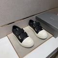 Rick Owens Black Strap Low-Top Sneakers — hero