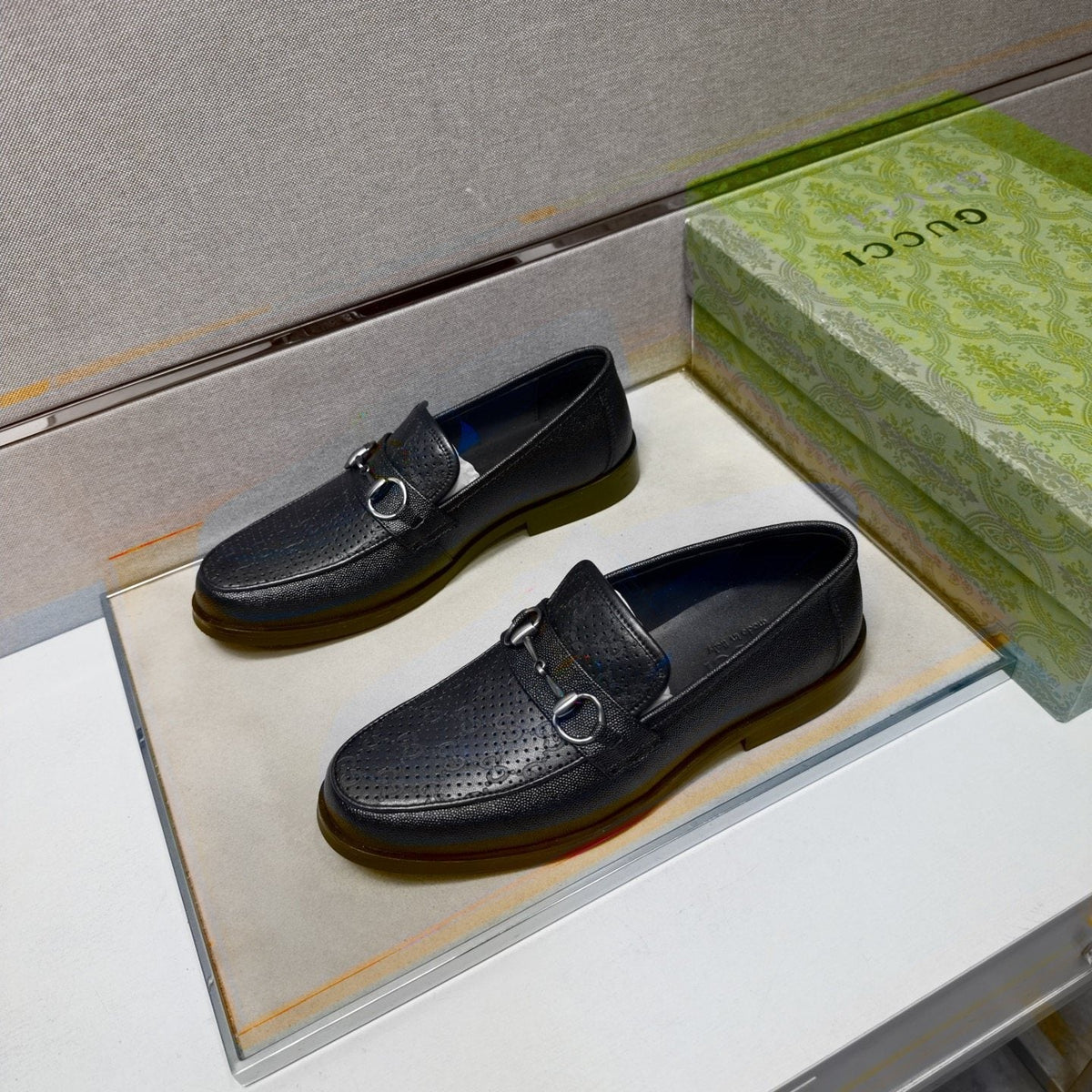 Gucci Perforated Bit Loafers — front