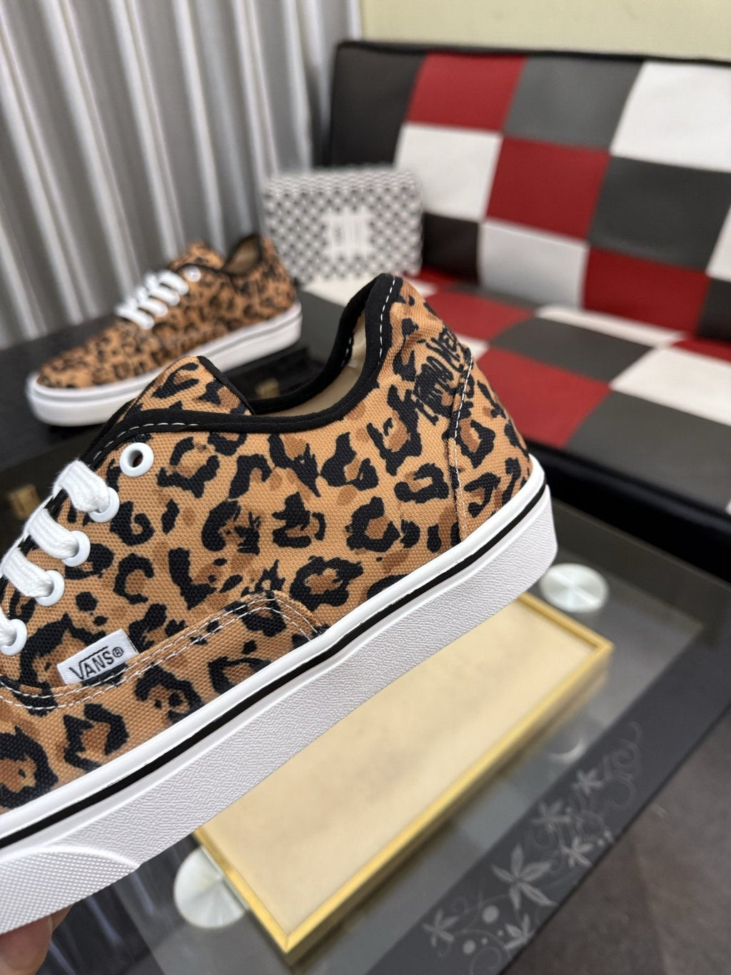 VANS Leopard Print Low-Top Sneakers — detail