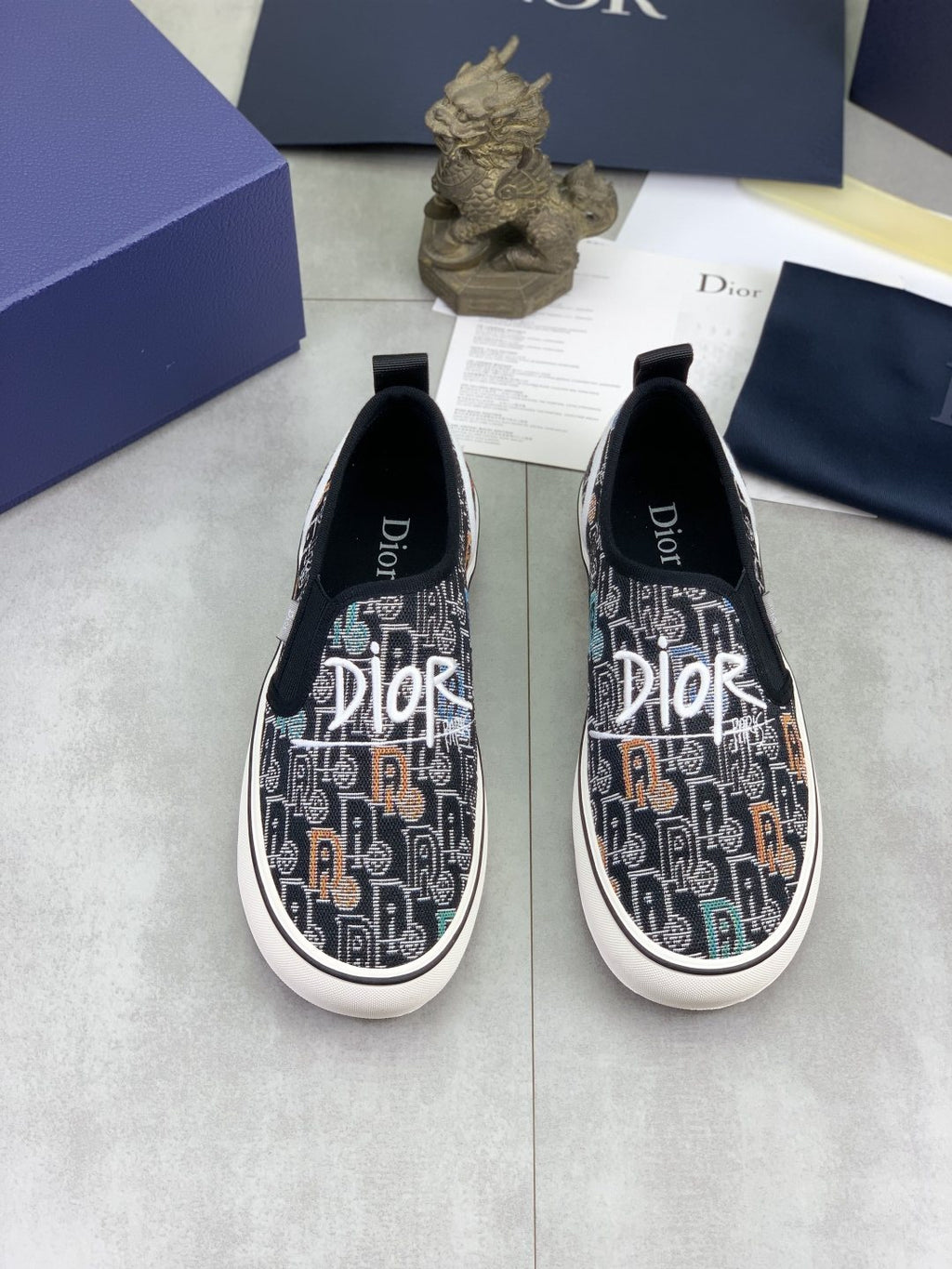 微商相册测试鞋子-Dior Graphic Canvas Slip-On Sneakers — hero