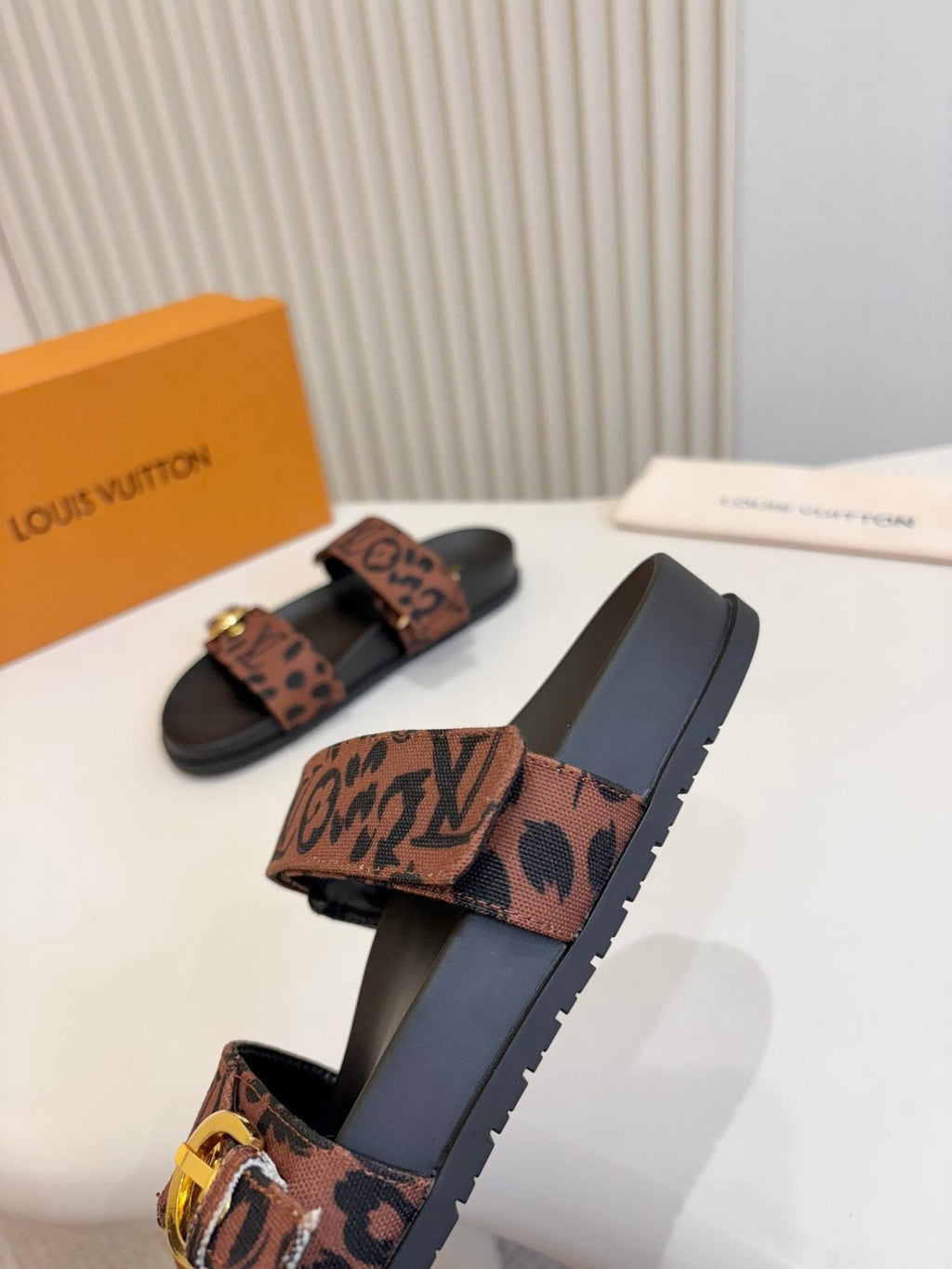 Louis Vuitton Double-Strap Slide Sandals — side