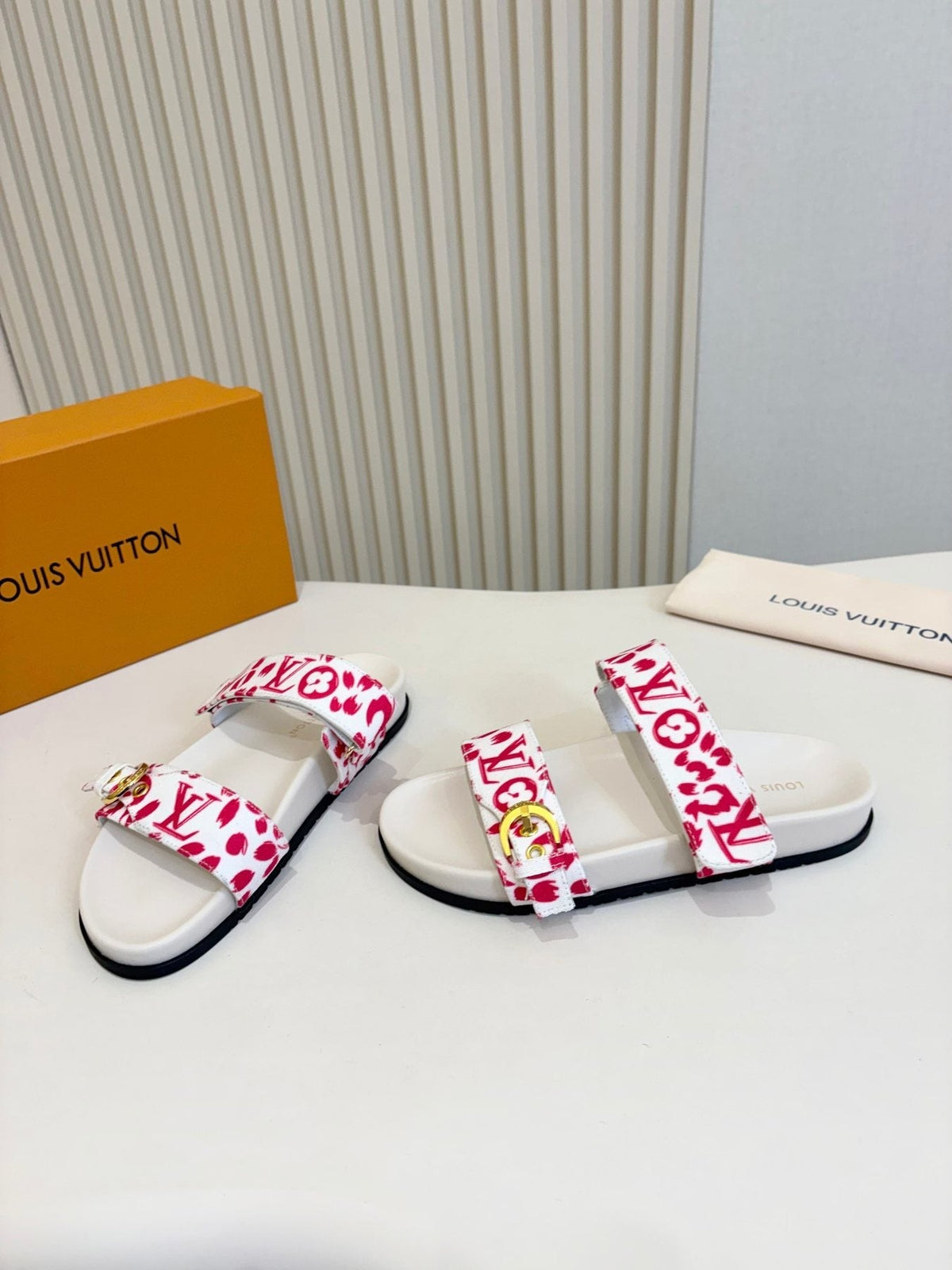 Louis Vuitton Double-Strap Slide Sandals — side