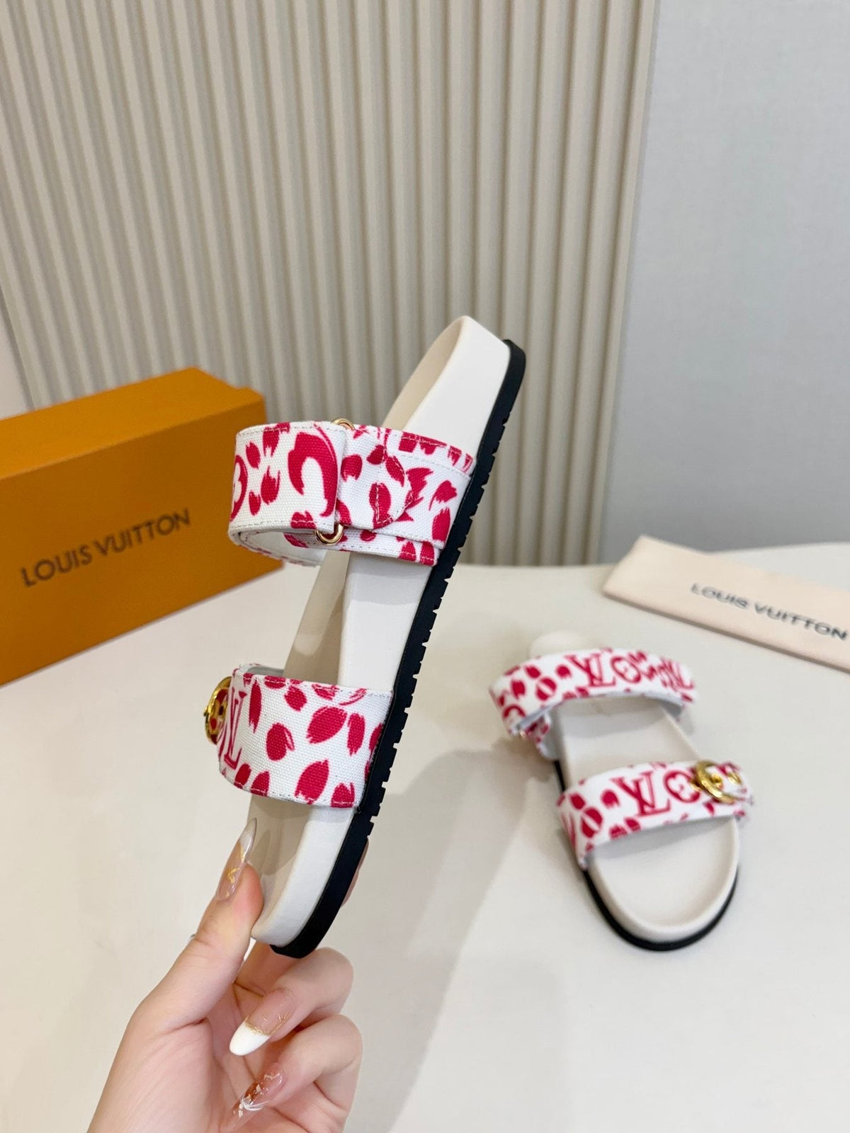 Louis Vuitton Double-Strap Slide Sandals — side