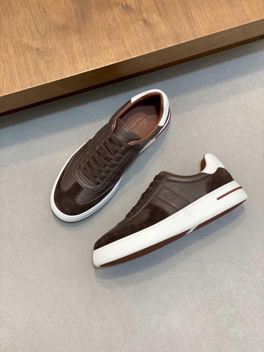 Loro Piana Tan Low-Top Sneakers — front