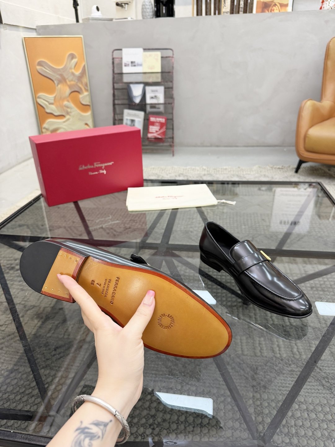 Men's Ring Detail Slip-On Loafers — detail