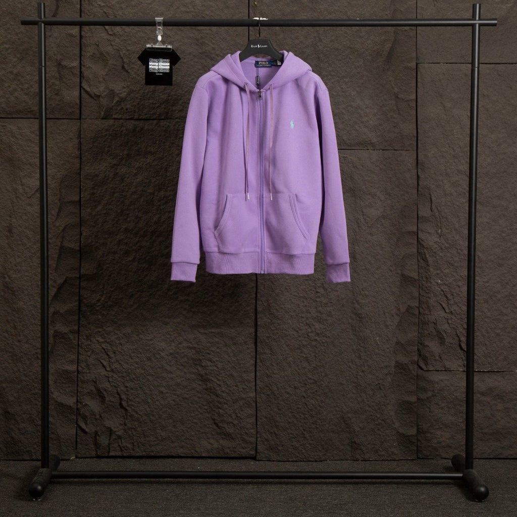 Test2-Ralph Lauren Brushed Cotton Full-Zip Hoodie — front