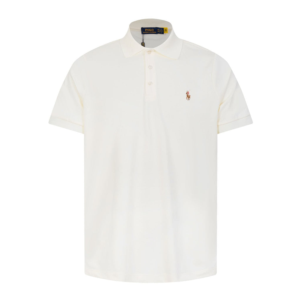 Test2-Ralph Lauren Three-Button Short-Sleeve Polo Shirt — front