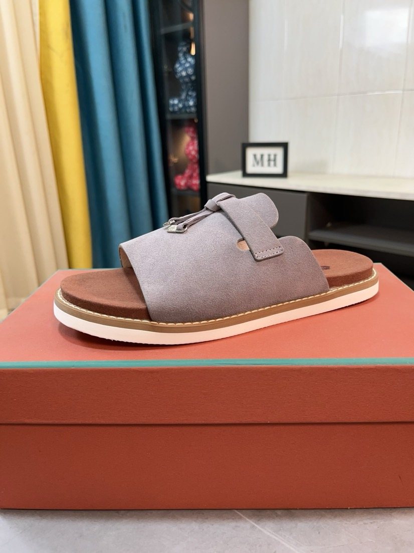 Loro Piana Buckle Slide Sandals — hero